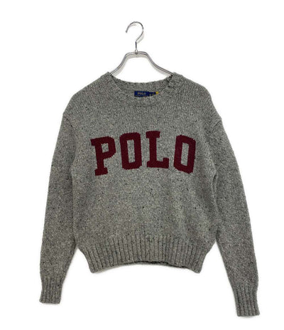 RALPH LAUREN 長袖ニット クルーネック POLOロゴ レディース SIZE XS ポロ・ラルフローレン