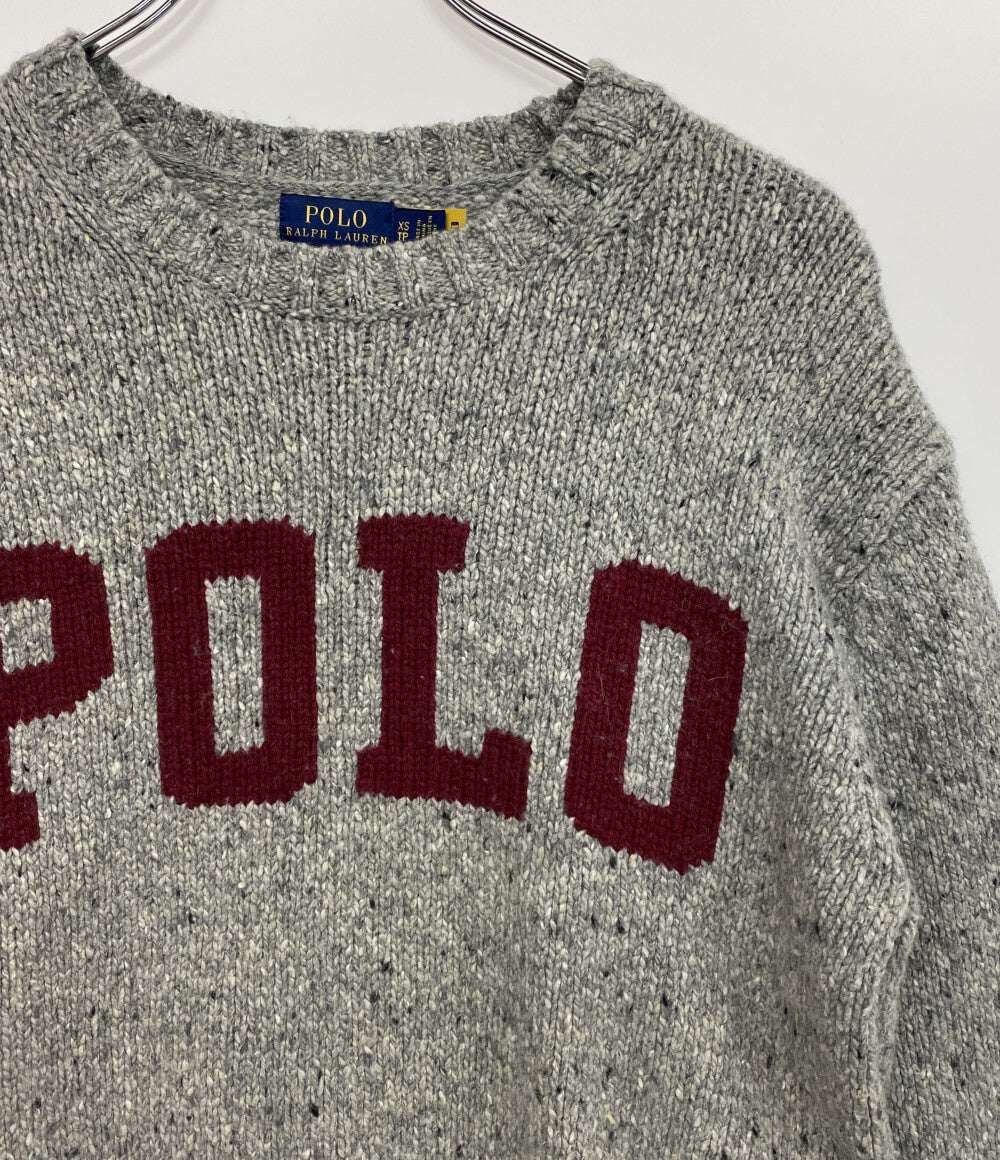 RALPH LAUREN 長袖ニット クルーネック POLOロゴ レディース SIZE XS ポロ・ラルフローレン