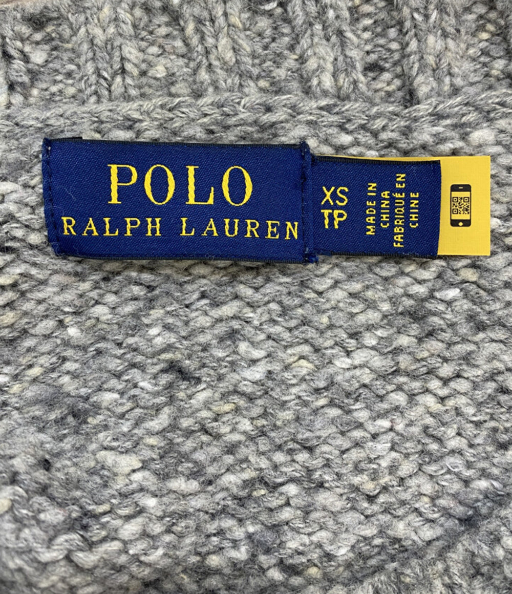 RALPH LAUREN 長袖ニット クルーネック POLOロゴ レディース SIZE XS ポロ・ラルフローレン