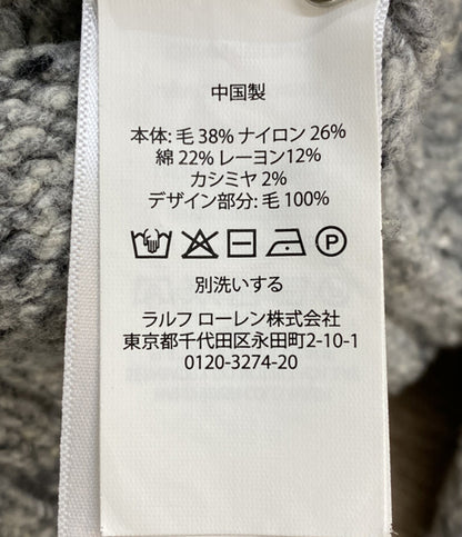 RALPH LAUREN 長袖ニット クルーネック POLOロゴ レディース SIZE XS ポロ・ラルフローレン