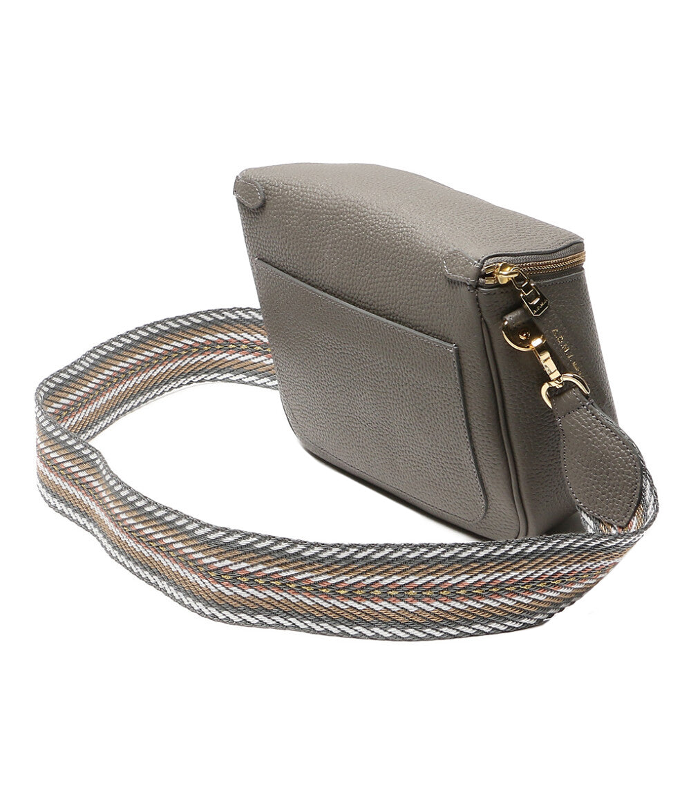 美品 A.D.M.J. シュリンクレザークロスボディバッグ レディース エーディーエムジェイ