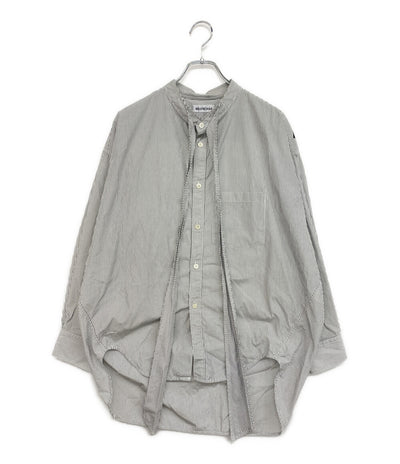 美品 BALENCIAGA 長袖シャツ ボウタイシャツ ストライプ 18SS レディース SIZE 34 バレンシアガ