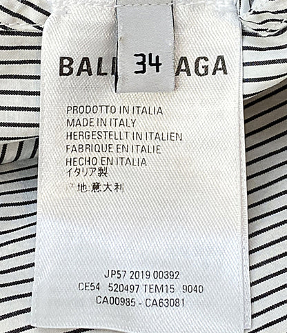 美品 BALENCIAGA 長袖シャツ ボウタイシャツ ストライプ 18SS レディース SIZE 34 バレンシアガ