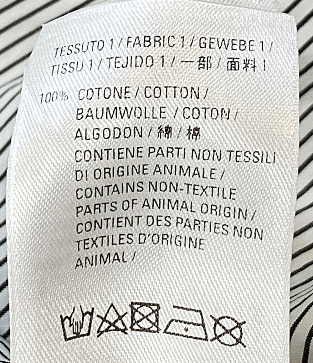 美品 BALENCIAGA 長袖シャツ ボウタイシャツ ストライプ 18SS レディース SIZE 34 バレンシアガ