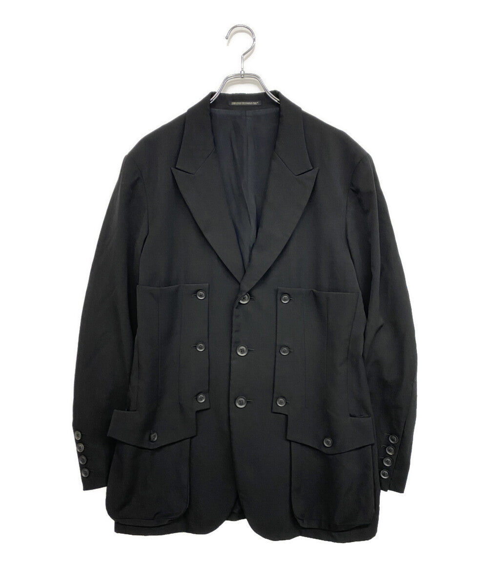YOHJI YAMAMOTO POUR HOMME テーラードジャケット ウールギャバ 21AW HX-J15-100 メンズ SIZE 2 ヨウジヤマモトプールオム