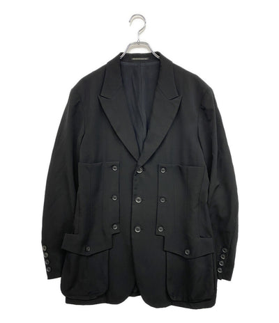 YOHJI YAMAMOTO POUR HOMME テーラードジャケット ウールギャバ 21AW HX-J15-100 メンズ SIZE 2 ヨウジヤマモトプールオム