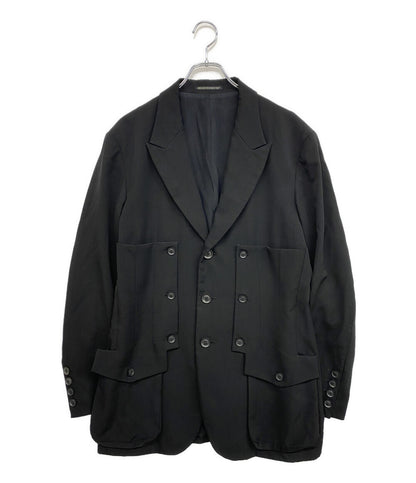YOHJI YAMAMOTO POUR HOMME テーラードジャケット ウールギャバ 21AW HX-J15-100 メンズ SIZE 2 ヨウジヤマモトプールオム