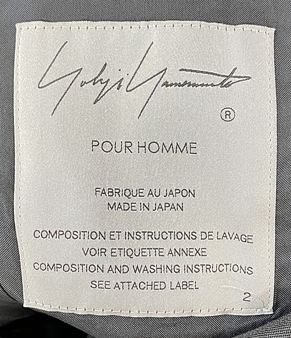 YOHJI YAMAMOTO POUR HOMME テーラードジャケット ウールギャバ 21AW HX-J15-100 メンズ SIZE 2 ヨウジヤマモトプールオム