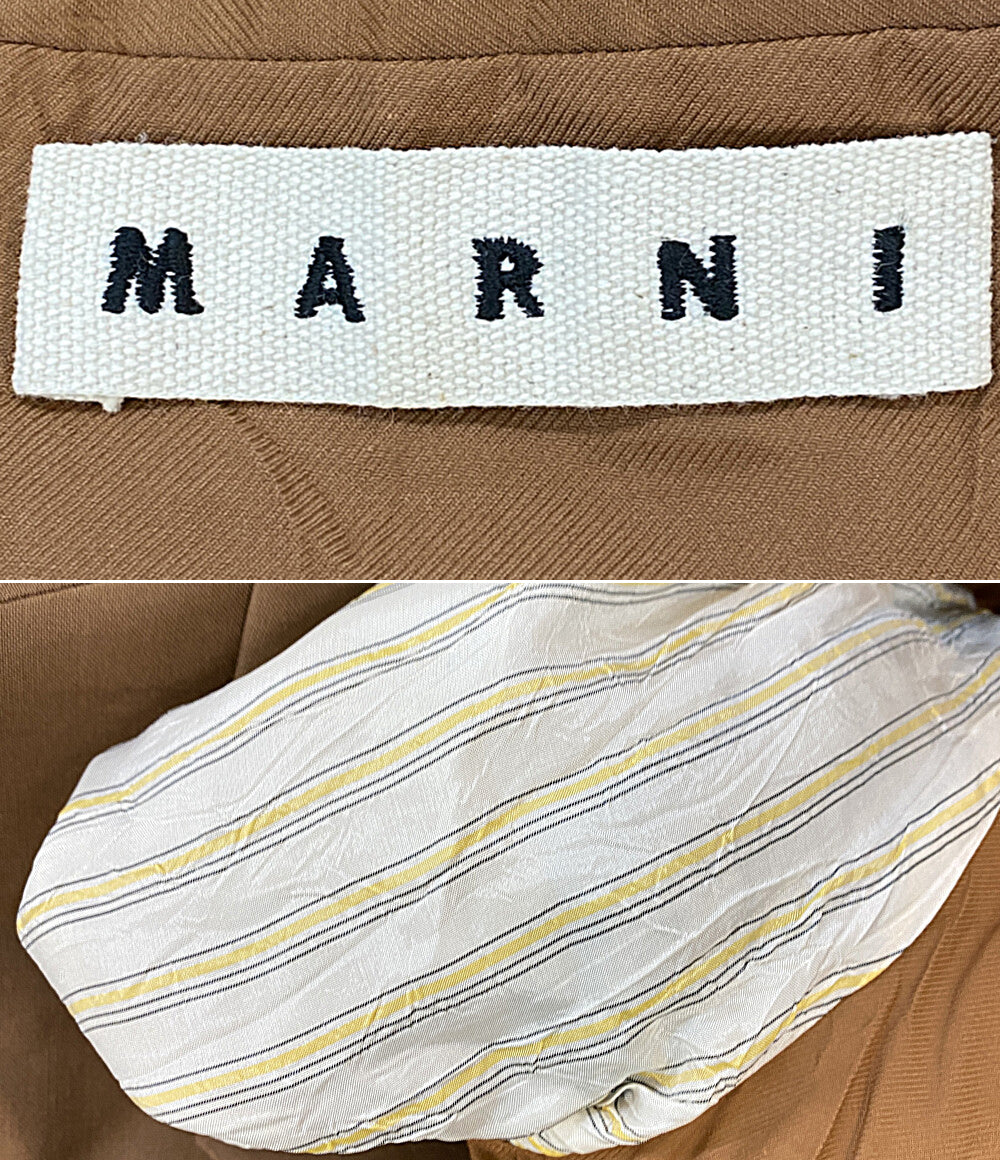 MARNI テーラードジャケット ブラウン GUMU0001U0 S45455 メンズ SIZE 50 マルニ