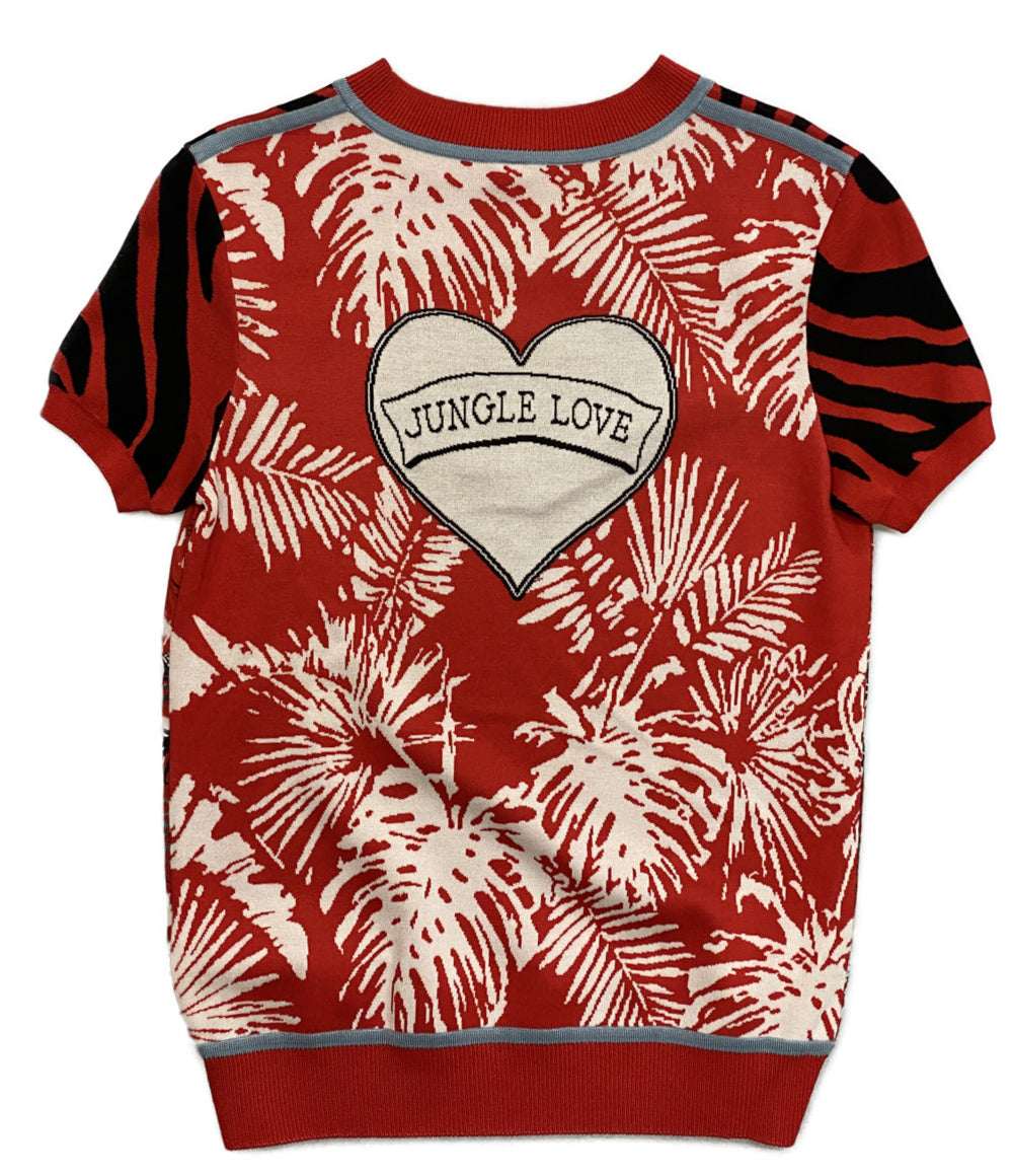 美品 HERMES 半袖 ニット JUNGLE LOVE レディース SIZE 34 エルメス
