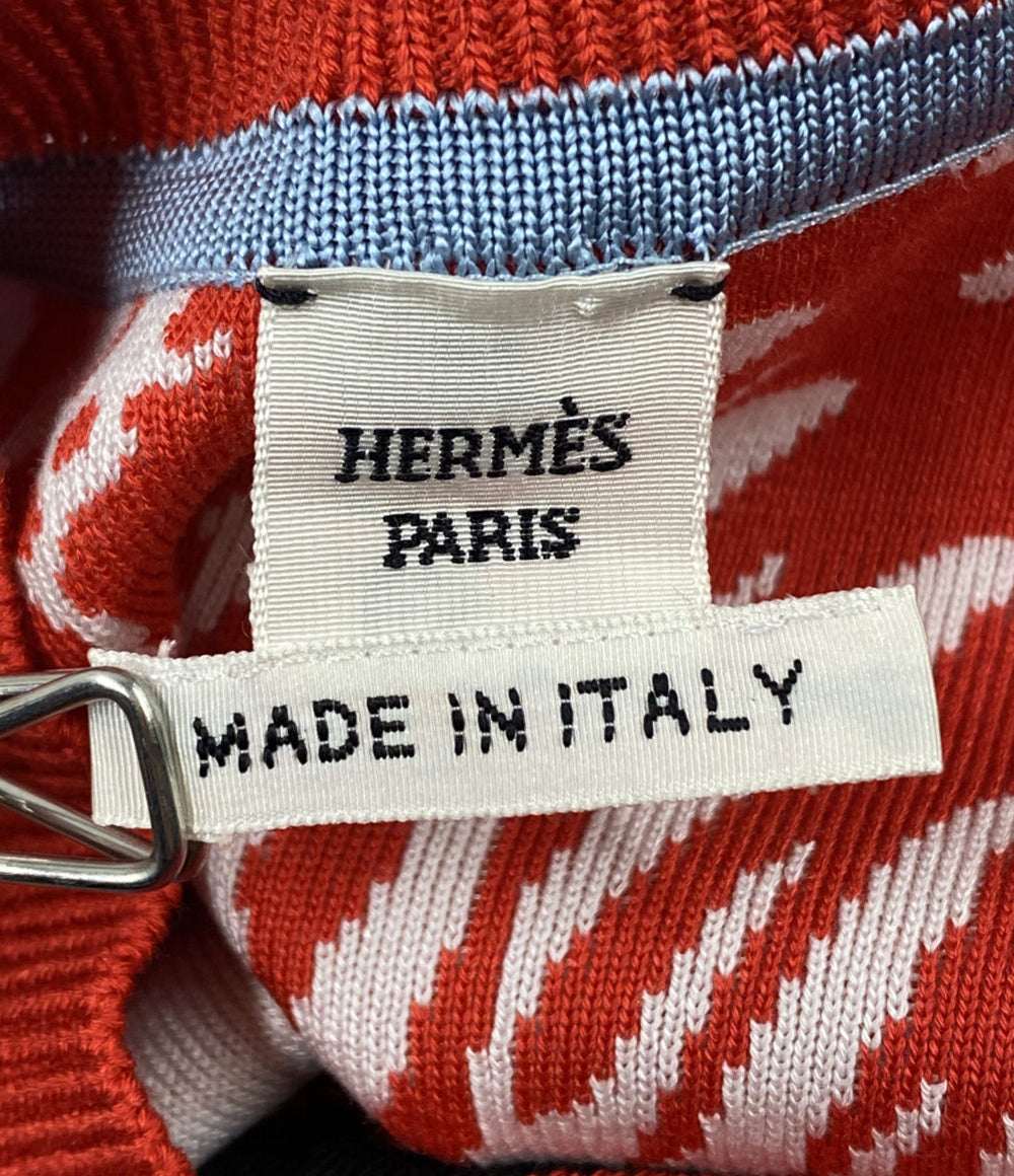 美品 HERMES 半袖 ニット JUNGLE LOVE レディース SIZE 34 エルメス