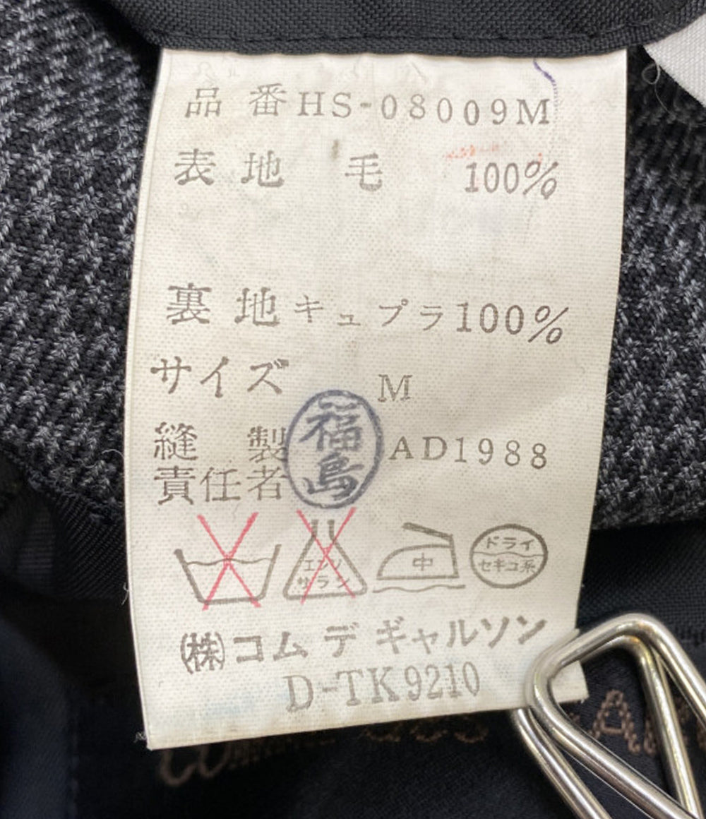 COMME des GARCONS HOMME テーラードジャケット チドリ グレー HS-08009 メンズ SIZE M コムデギャルソンオム