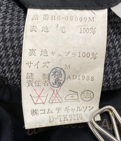 COMME des GARCONS HOMME テーラードジャケット チドリ グレー HS-08009 メンズ SIZE M コムデギャルソンオム