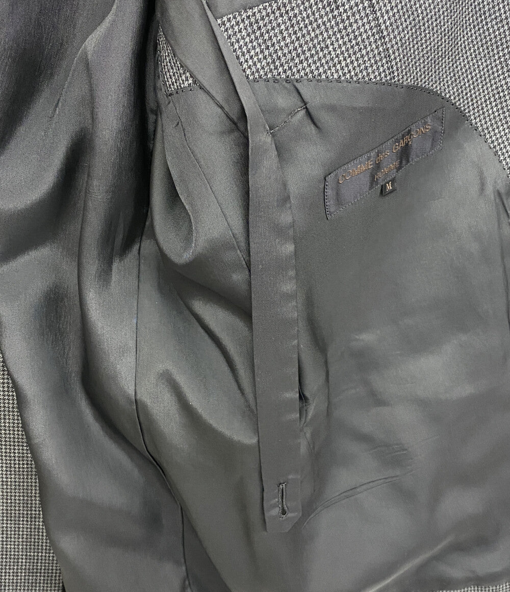 COMME des GARCONS HOMME テーラードジャケット チドリ グレー HS-08009 メンズ SIZE M コムデギャルソンオム