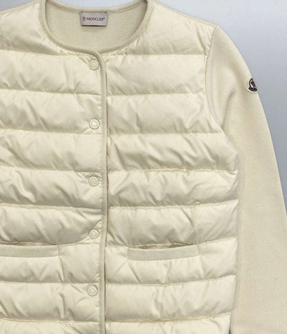 美品 MONCLER ニット切替 ダウンジャケット CARDIGAN TRICOT レディース SIZE S モンクレール
