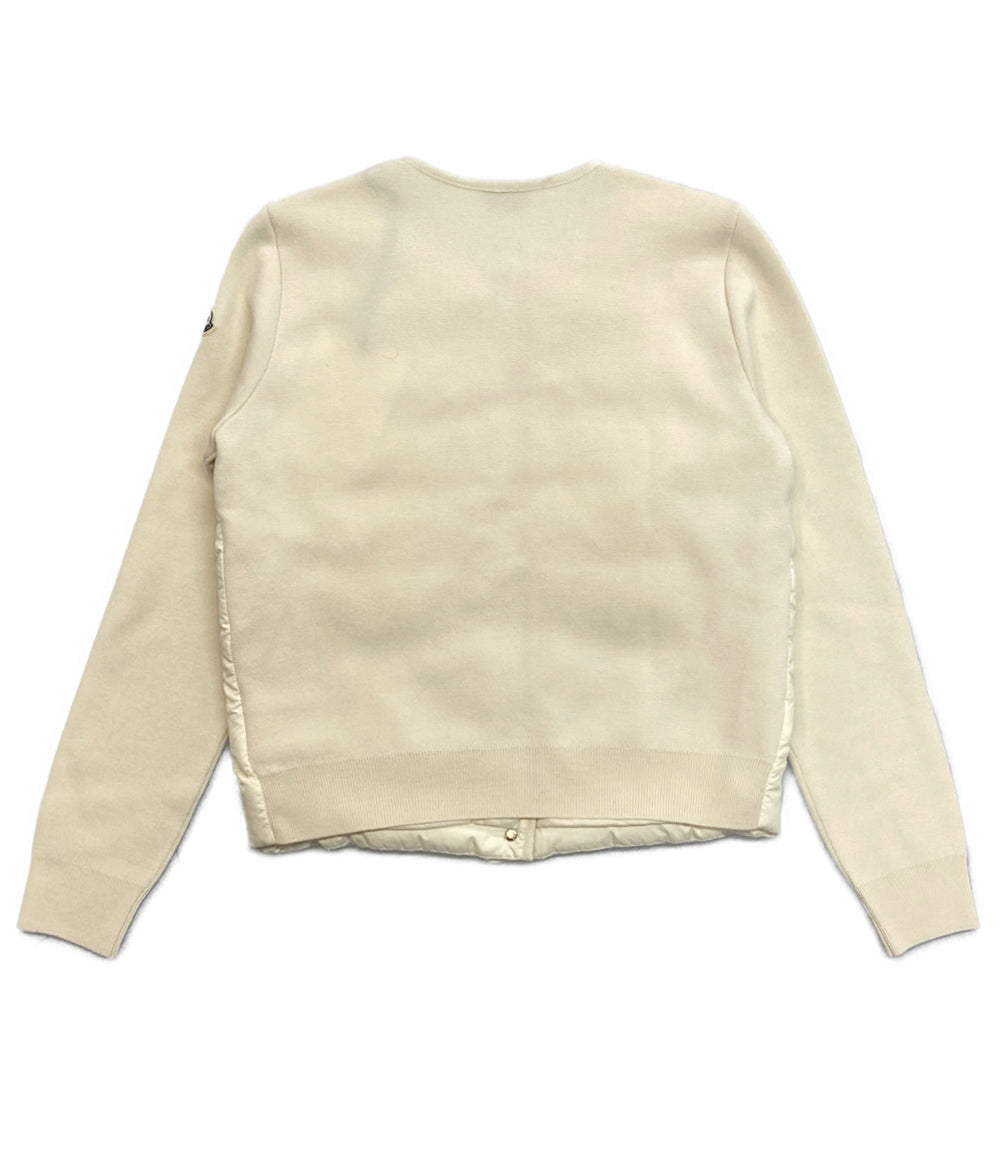 美品 MONCLER ニット切替 ダウンジャケット CARDIGAN TRICOT レディース SIZE S モンクレール