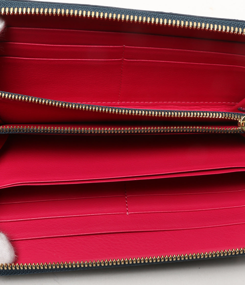 池田工芸 イケダコウゲイ クロコラウンドファスナー財布 レディース