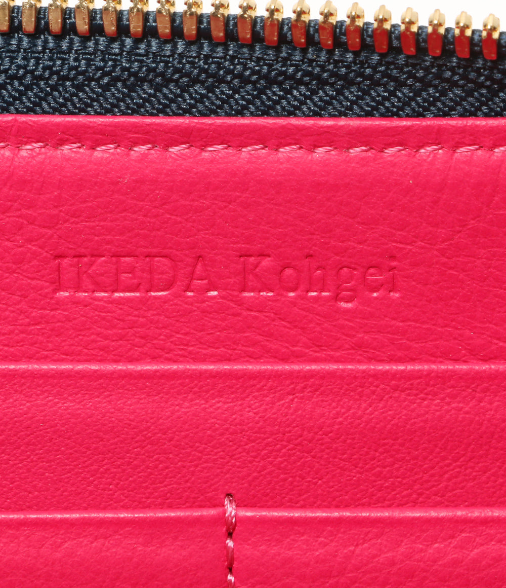 池田工芸 イケダコウゲイ クロコラウンドファスナー財布 レディース