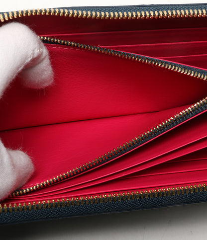 池田工芸 イケダコウゲイ クロコラウンドファスナー財布 レディース