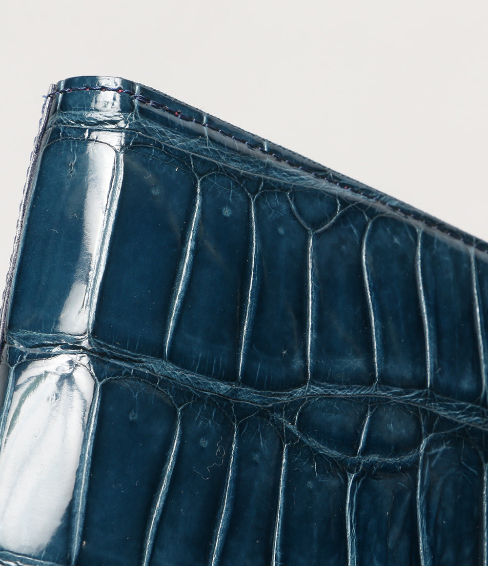 池田工芸 イケダコウゲイ クロコラウンドファスナー財布 レディース