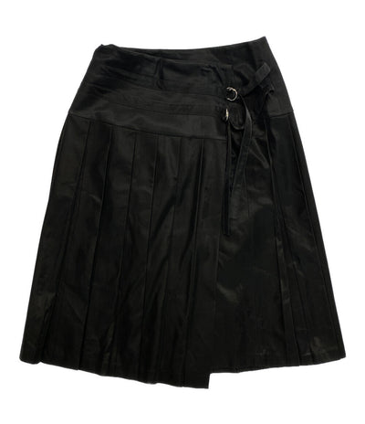 KUME クメ ラップスカート プリーツ ブラック KM-24FW-SK01 レディース SIZE M