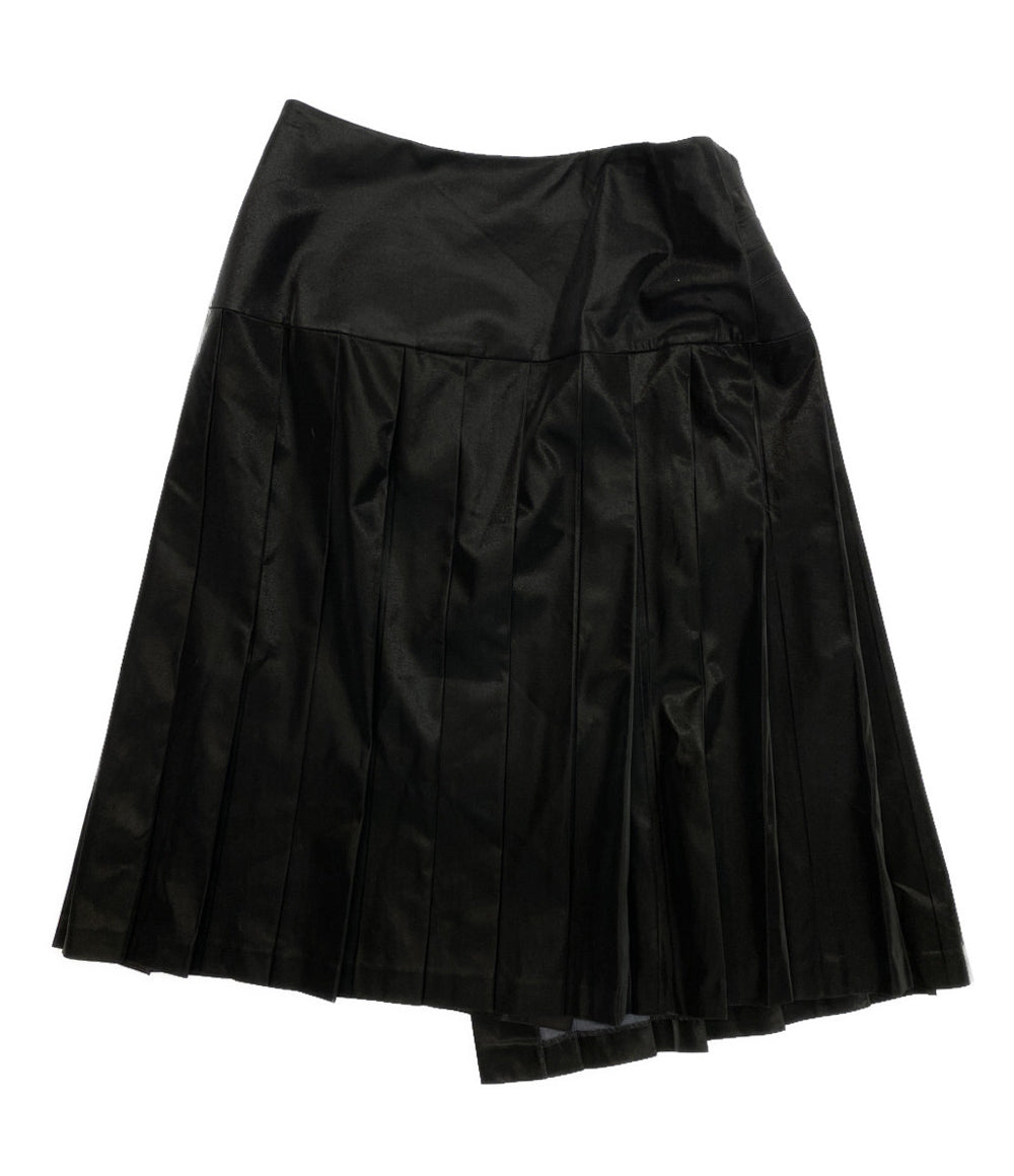 KUME クメ ラップスカート プリーツ ブラック KM-24FW-SK01 レディース SIZE M