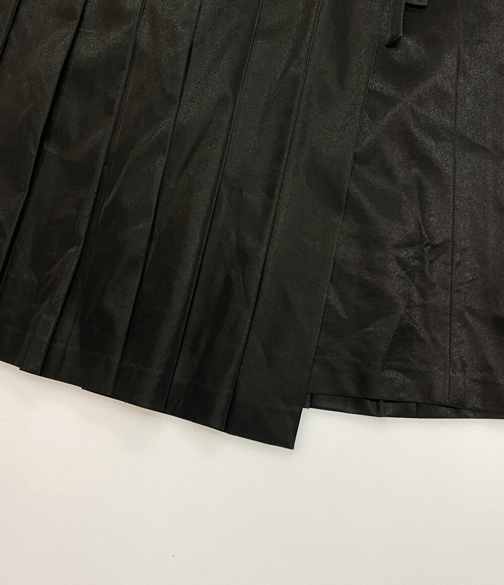 KUME クメ ラップスカート プリーツ ブラック KM-24FW-SK01 レディース SIZE M