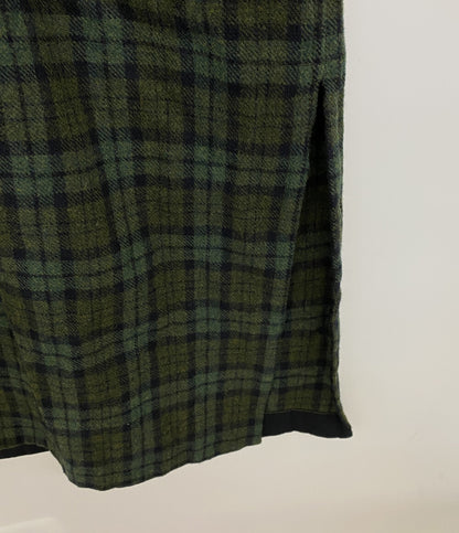 KENZO ロングシャツコート グリーン チェック メンズ SIZE L ケンゾー