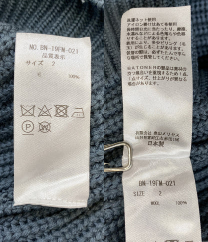 BATONER バトナー ニット グレー BN-19FM-021 メンズ SIZE 2