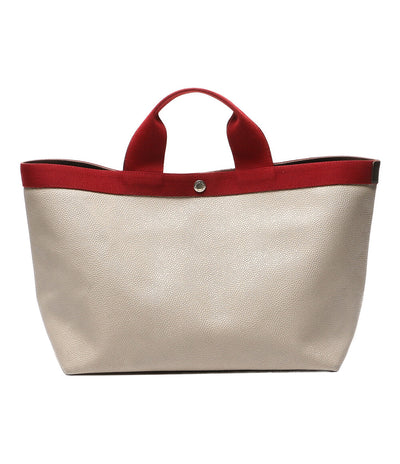 HERVE' Chapelier トートバッグ ベージュ×レッド レディース エルベシャプリエ