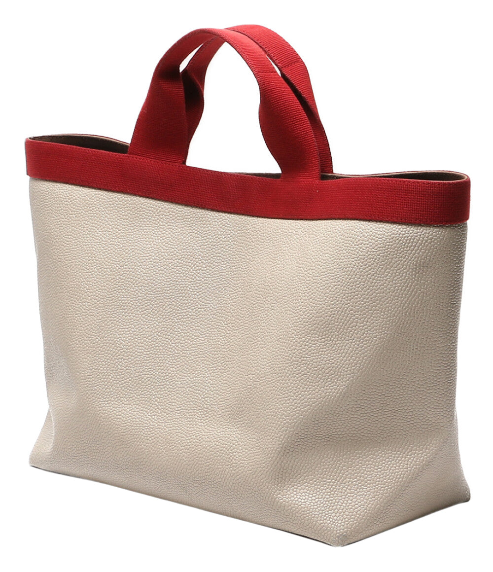 HERVE' Chapelier トートバッグ ベージュ×レッド レディース エルベシャプリエ