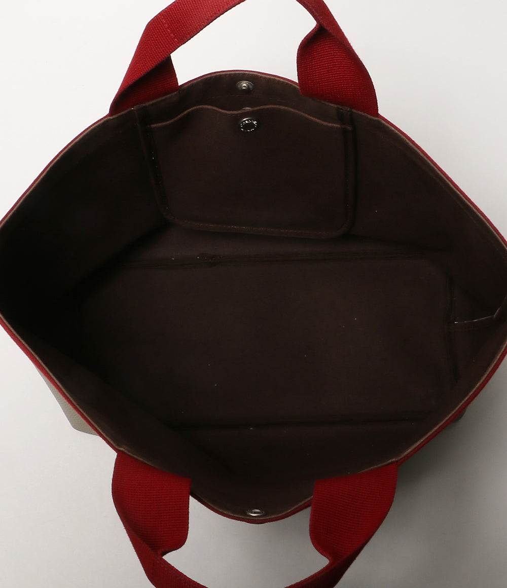 HERVE' Chapelier トートバッグ ベージュ×レッド レディース エルベシャプリエ