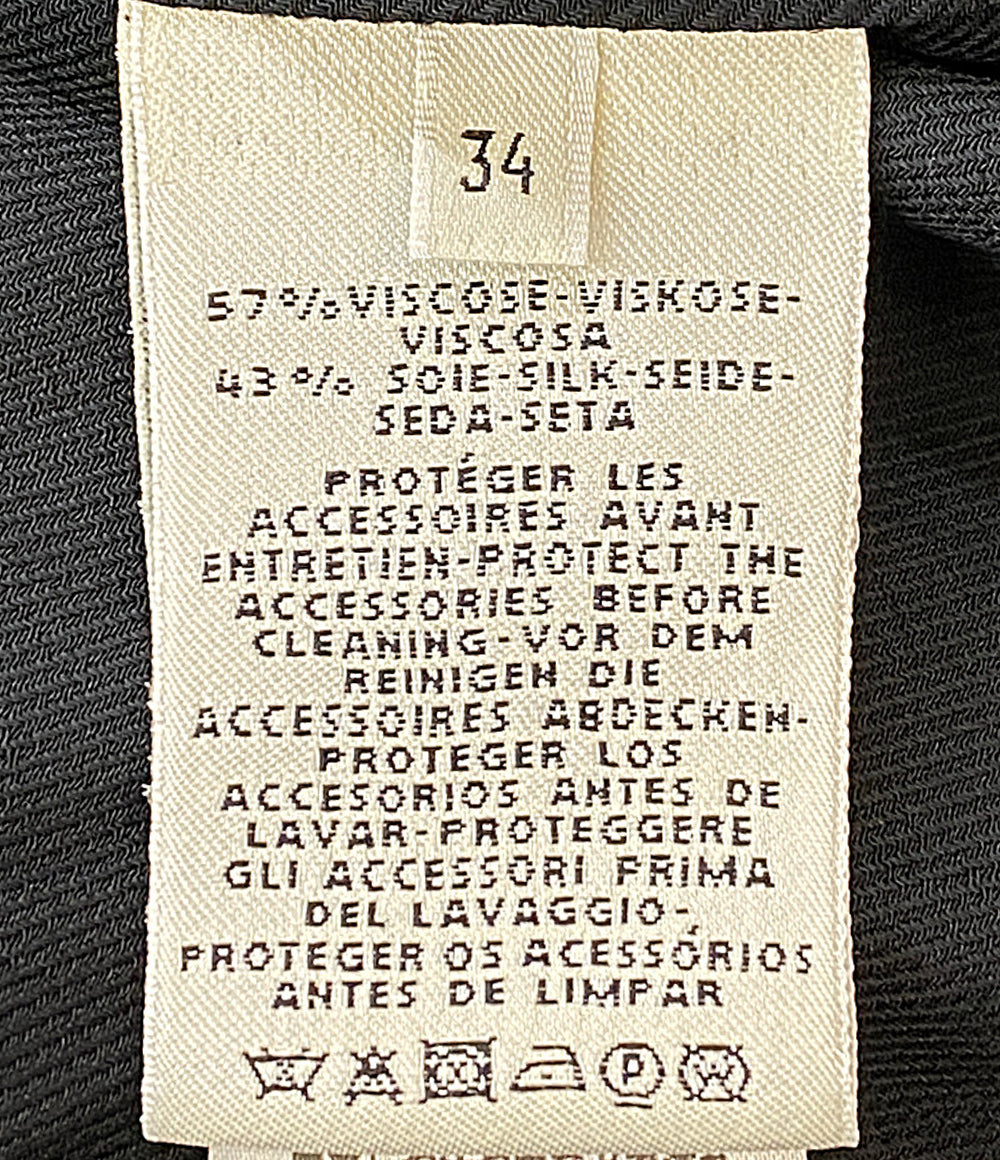 HERMES 七分袖ワンピース レーヨンシルク 16-7350 レディース SIZE 34 エルメス