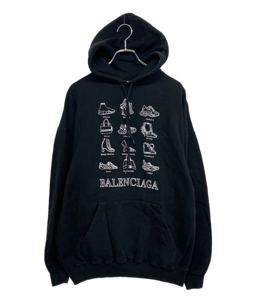 BALENCIAGA パーカー フーディ シューズモチーフプリント 20AW 578135