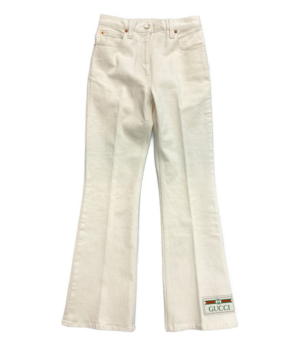GUCCI デニムパンツ ストレート ホワイトデニム 625087 レディース