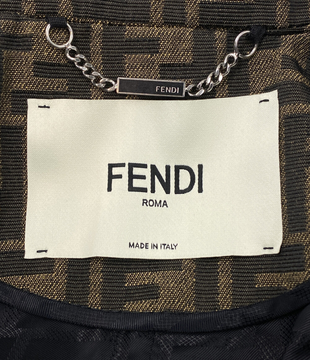 美品 FENDI ズッカ クリスタル ジャケット レディース SIZE 40 フェンディ