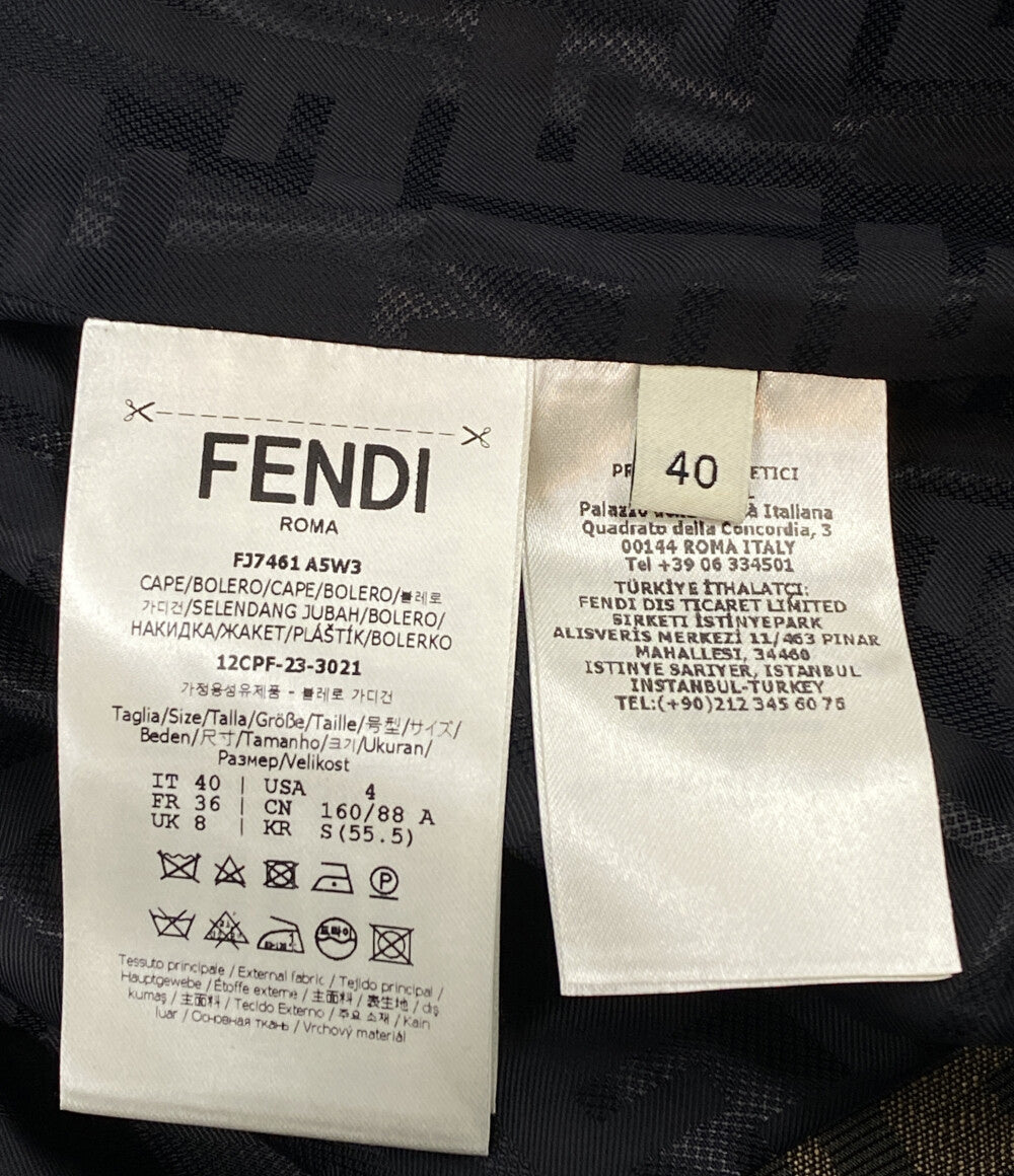 美品 FENDI ズッカ クリスタル ジャケット レディース SIZE 40 フェンディ