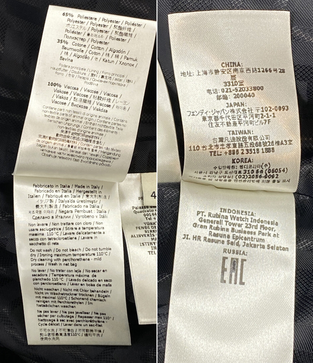 美品 FENDI ズッカ クリスタル ジャケット レディース SIZE 40 フェンディ