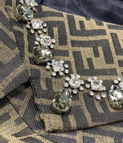 美品 FENDI ズッカ クリスタル ジャケット レディース SIZE 40 フェンディ