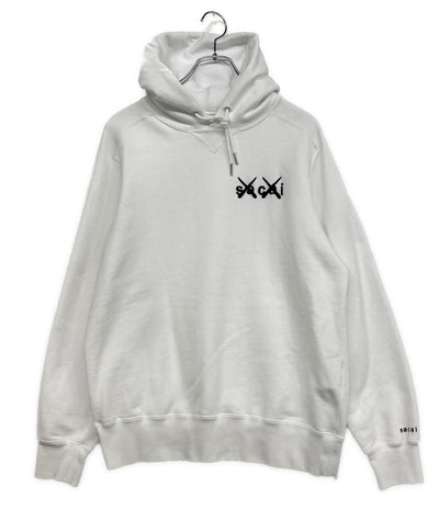 sacai スウェットパーカー ホワイト エンブロイダリーフーディ 21ss メンズ SIZE 3 サカイ