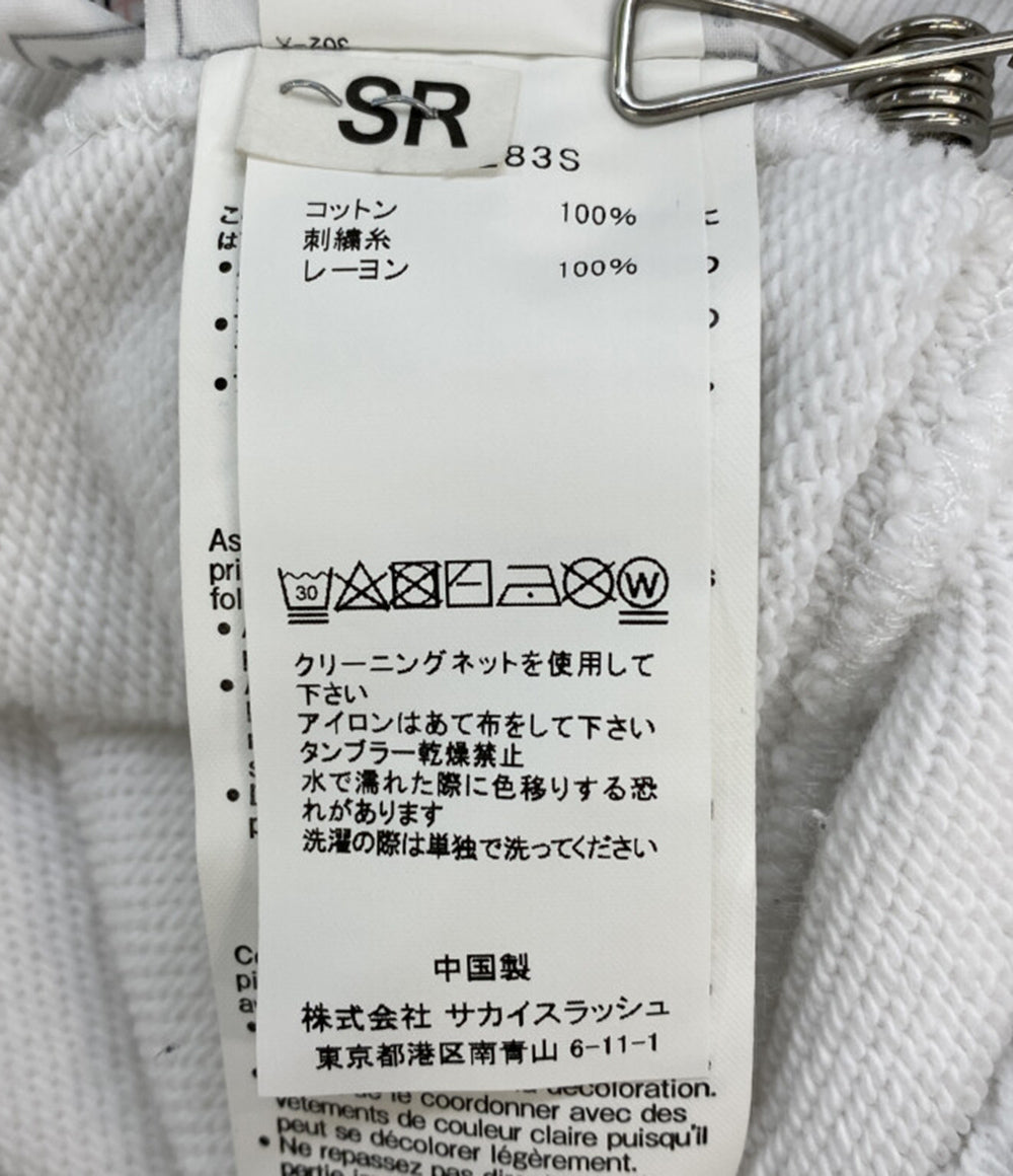 sacai スウェットパーカー ホワイト エンブロイダリーフーディ 21ss メンズ SIZE 3 サカイ