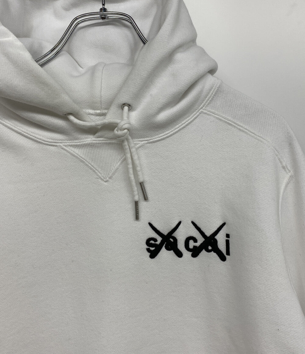 sacai スウェットパーカー ホワイト エンブロイダリーフーディ 21ss メンズ SIZE 3 サカイ