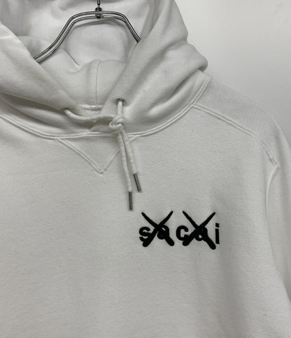 sacai スウェットパーカー ホワイト エンブロイダリーフーディ 21ss メンズ SIZE 3 サカイ