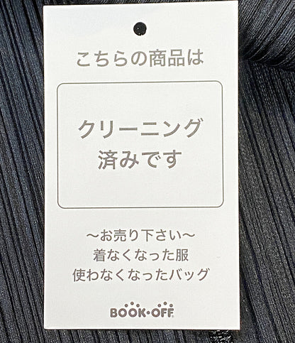 美品 PLEATS PLEASE パーカー ロングフーディ ブラック PP04-JD368 レディース SIZE 3 プリーツプリーズ