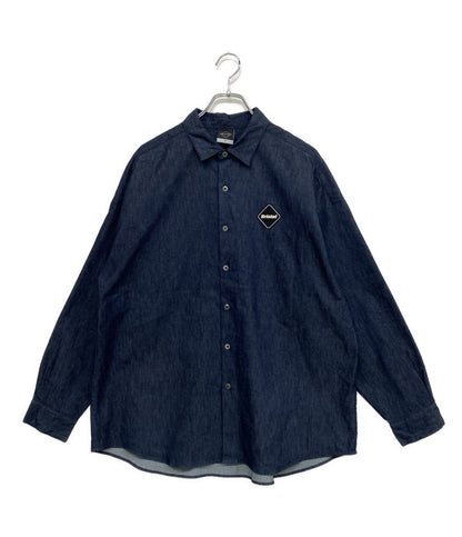 F.C.Real Bristol エフシーレアルブリストル 長袖シャツ ネイビー fcrb-220079 メンズ SIZE M