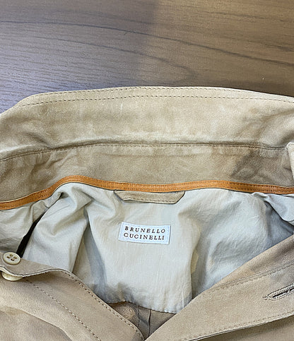 BRUNELLO CUCINELLI 長袖スウェードシャツ メンズ SIZE S ブルネロクチネリ