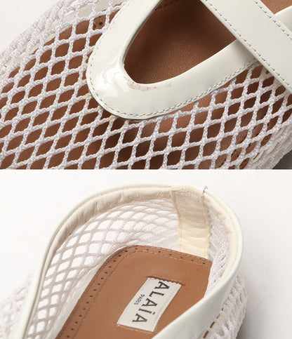 ALAIA アライア パンプス フィッシュネットシューズ ホワイト レディース SIZE 37