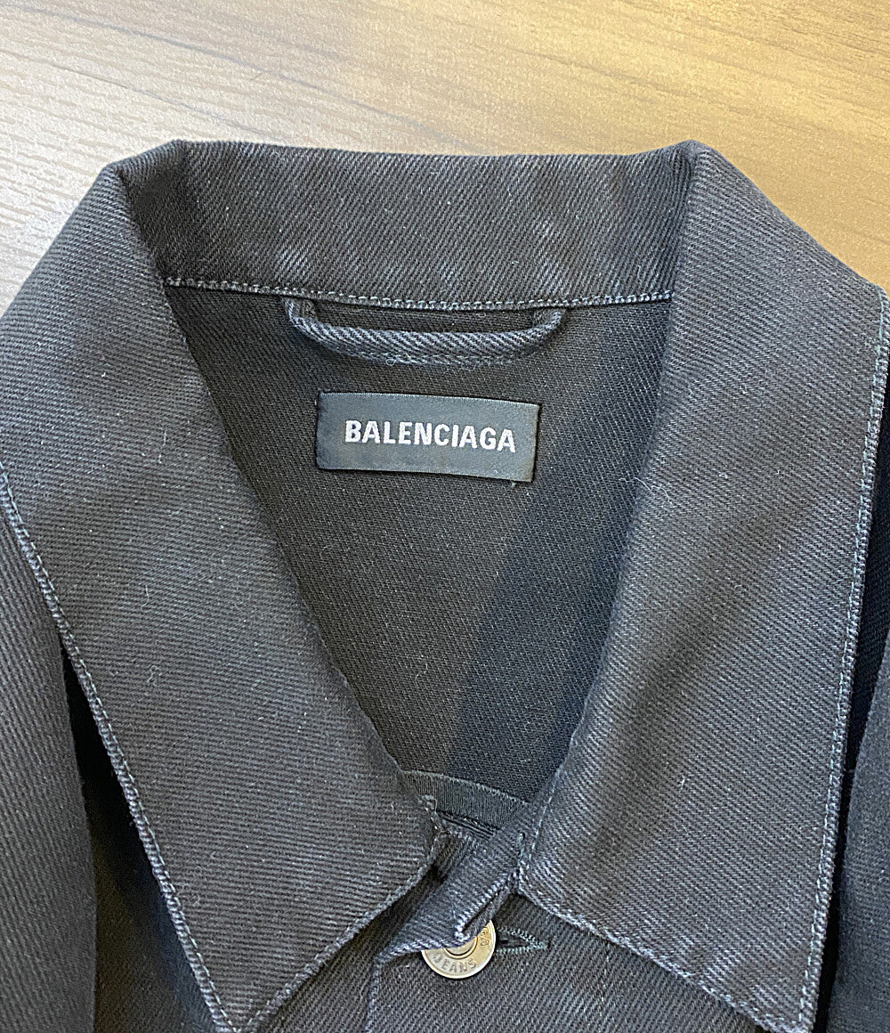 BALENCIAGA デニムジャケット ロゴパッチ 571325 TEW05 1105 メンズ SIZE 50 バレンシアガ