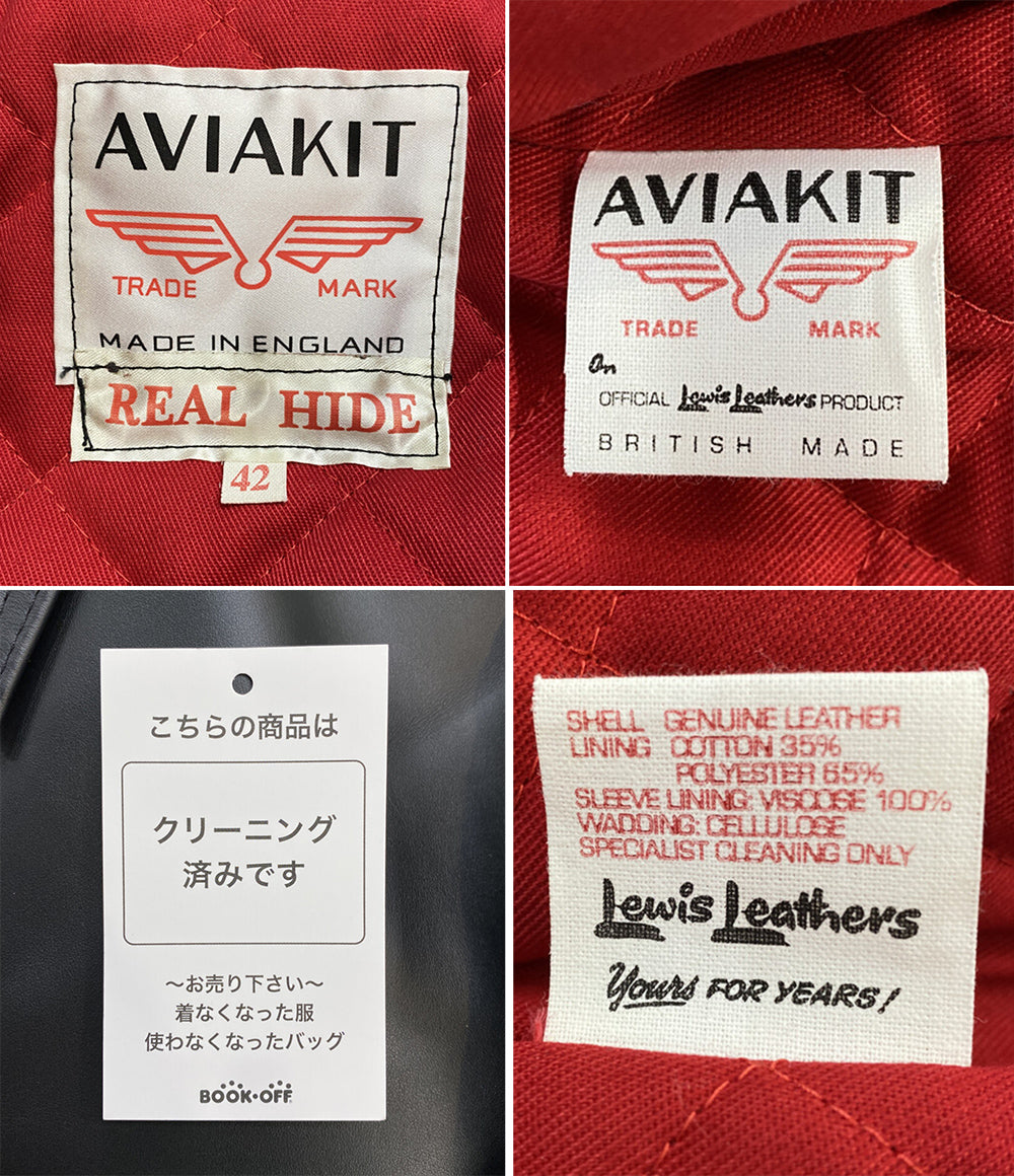 Lewis Leathers ライダースジャケット AVIAKIT ブラック メンズ SIZE 42 ルイスレザー