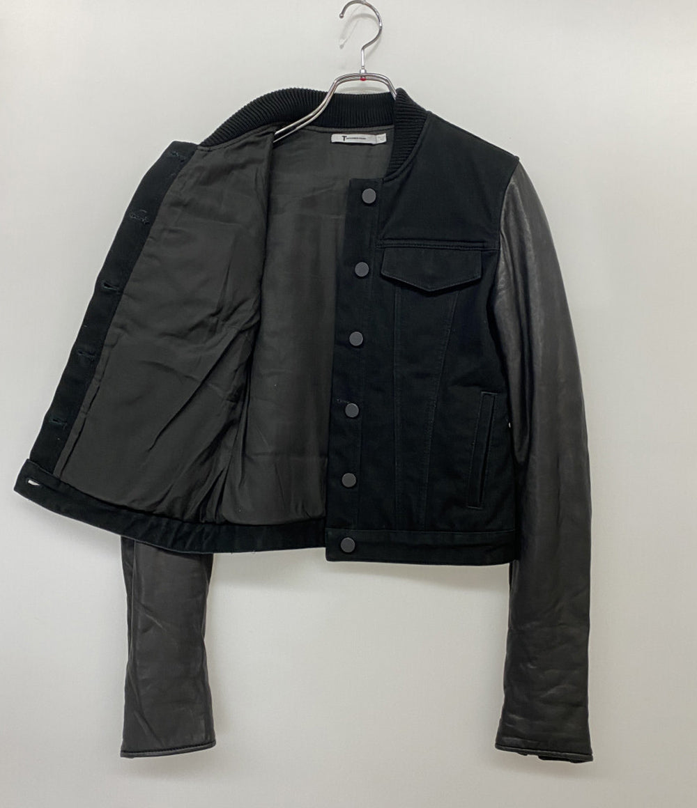 T ALEXANDER WANG ティーバイアレキサンダーワン ドッキングデニムジャケット ブラック レディース SIZE XS